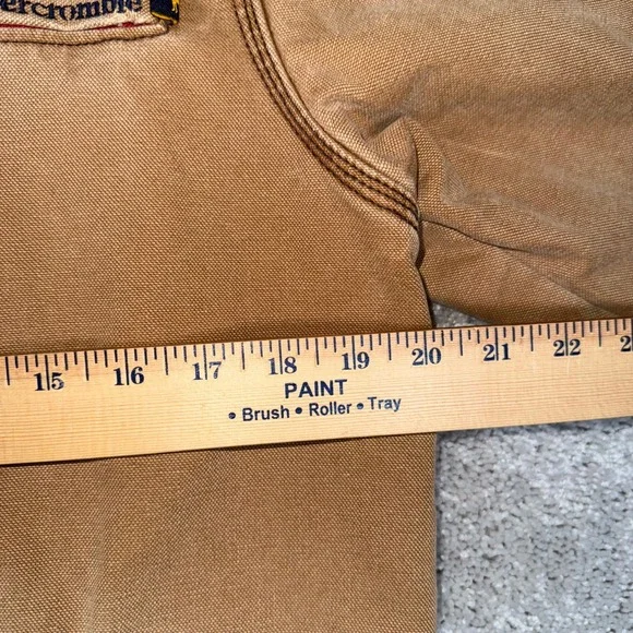 VTG Y2K Abercrombie Boys XL Tan Canvas Blanket Lined Work Utility Jacket‎